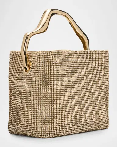 Cult Gaia Solene Mini Rhinestone Sculptural Top-Handle Bag | Thumbnail 3 Cult Gaia Solene Mini Rhinestone Sculptural Top-Handle Bag | Thumbnail 3
