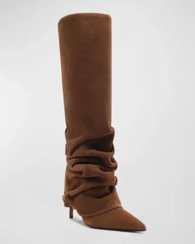 Schutz Mikki Up Cloak Draped Suede Knee-High Boots | Thumbnail 2 Schutz Mikki Up Cloak Draped Suede Knee-High Boots | Thumbnail 2