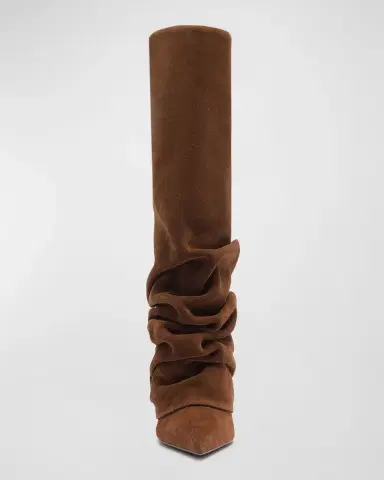 Schutz Mikki Up Cloak Draped Suede Knee-High Boots | Thumbnail 3 Schutz Mikki Up Cloak Draped Suede Knee-High Boots | Thumbnail 3