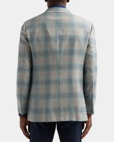 Kiton Men's Cashmere Plaid Single-Breasted Sport Coat | Thumbnail 3 Kiton Men's Cashmere Plaid Single-Breasted Sport Coat | Thumbnail 3