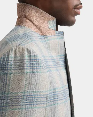 Kiton Men's Cashmere Plaid Single-Breasted Sport Coat | Thumbnail 7 Kiton Men's Cashmere Plaid Single-Breasted Sport Coat | Thumbnail 7