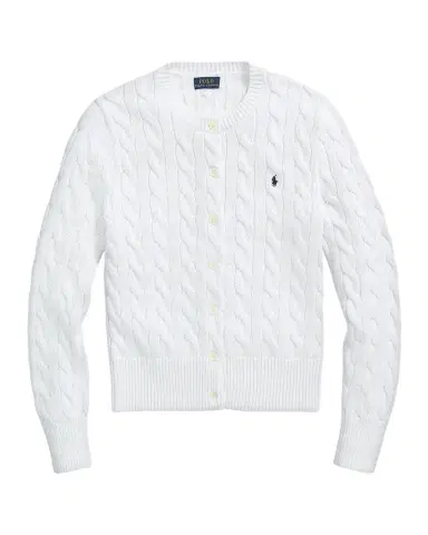 Polo Ralph Lauren Cable-Knit Cotton Crewneck Cardigan | Thumbnail 1 Polo Ralph Lauren Cable-Knit Cotton Crewneck Cardigan | Thumbnail 1