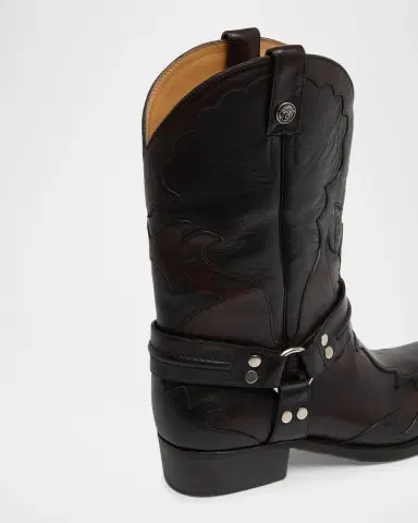 Versace Men's Nubuck Leather Western Boots | Thumbnail 5 Versace Men's Nubuck Leather Western Boots | Thumbnail 5
