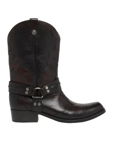 Versace Men's Nubuck Leather Western Boots | Thumbnail 1 Versace Men's Nubuck Leather Western Boots | Thumbnail 1