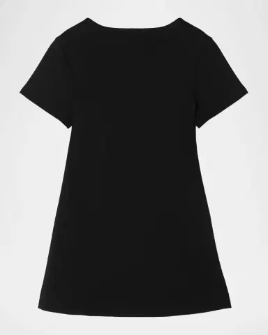 Versace Girl's Embroidered-Logo Milano-Stitch Dress, Size 6-14 | Thumbnail 2 Versace Girl's Embroidered-Logo Milano-Stitch Dress, Size 6-14 | Thumbnail 2