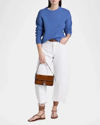 Frame The Bubble High-Rise Barrel Crop Jeans | Thumbnail 2 Frame The Bubble High-Rise Barrel Crop Jeans | Thumbnail 2