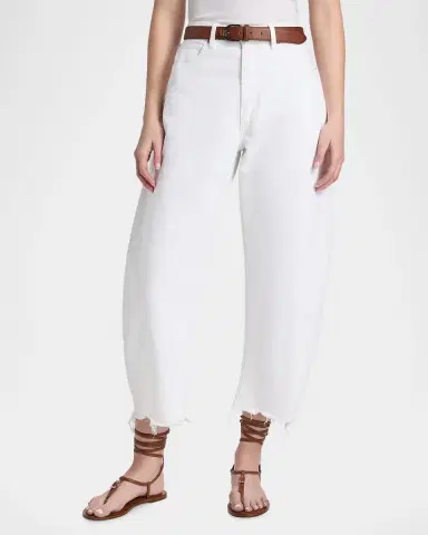 Frame The Bubble High-Rise Barrel Crop Jeans | Thumbnail 4 Frame The Bubble High-Rise Barrel Crop Jeans | Thumbnail 4