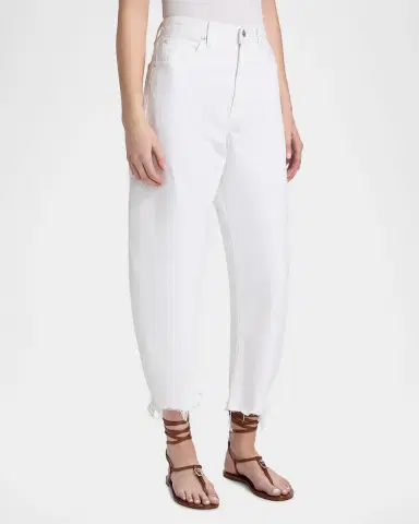 Frame The Bubble High-Rise Barrel Crop Jeans | Thumbnail 7 Frame The Bubble High-Rise Barrel Crop Jeans | Thumbnail 7