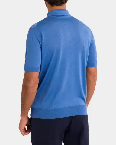 Stefano Ricci Men 's Geometric Knit Quarter-Zip Polo Shirt | Thumbnail 2 Stefano Ricci Men 's Geometric Knit Quarter-Zip Polo Shirt | Thumbnail 2