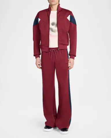 Alexander McQueen Men's Technical Loopback Chevron Track Jacket | Thumbnail 2 Alexander McQueen Men's Technical Loopback Chevron Track Jacket | Thumbnail 2
