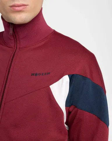 Alexander McQueen Men's Technical Loopback Chevron Track Jacket | Thumbnail 5 Alexander McQueen Men's Technical Loopback Chevron Track Jacket | Thumbnail 5