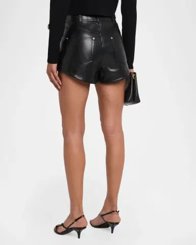Cinq à Sept Dani Vegan Leather Shorts | Thumbnail 3 Cinq à Sept Dani Vegan Leather Shorts | Thumbnail 3