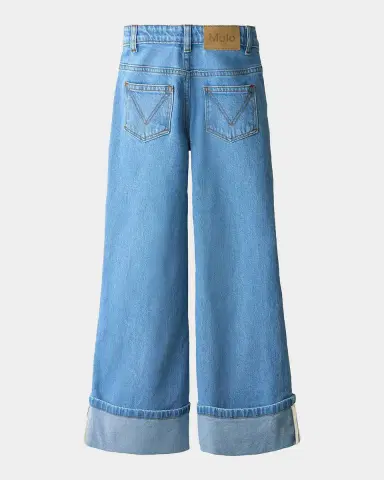 Molo Girl's Aleen Wide-Leg Jeans, Size 4-7 | Thumbnail 6 Molo Girl's Aleen Wide-Leg Jeans, Size 4-7 | Thumbnail 6