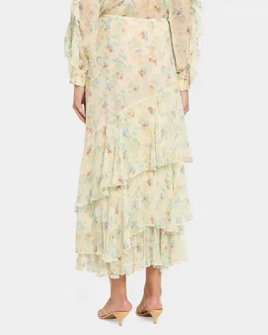 Ulla Johnson Meadow Silk Midi Skirt | Thumbnail 3 Ulla Johnson Meadow Silk Midi Skirt | Thumbnail 3