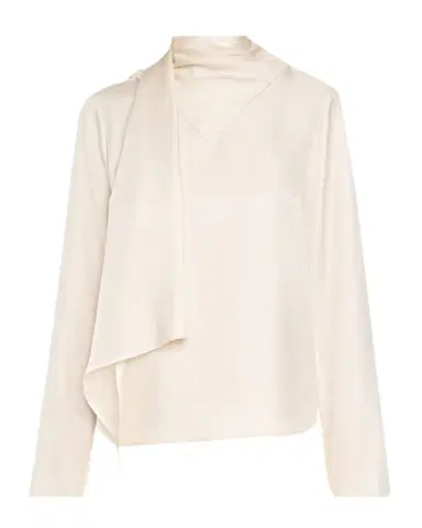 Loulou de Saison Gala Silk Scarf-Neck Blouse | Thumbnail 1 Loulou de Saison Gala Silk Scarf-Neck Blouse | Thumbnail 1