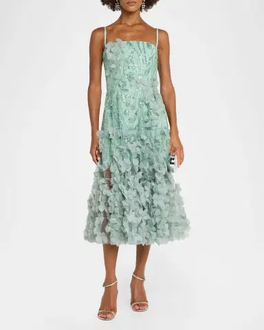 HELSI Lily Floral Beaded Fit & Flare Midi Dress | Thumbnail 2 HELSI Lily Floral Beaded Fit & Flare Midi Dress | Thumbnail 2