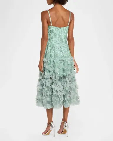 HELSI Lily Floral Beaded Fit & Flare Midi Dress | Thumbnail 3 HELSI Lily Floral Beaded Fit & Flare Midi Dress | Thumbnail 3