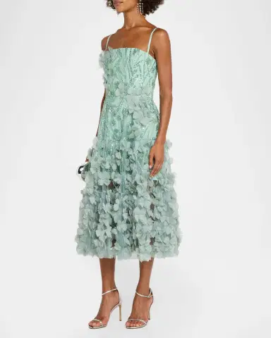 HELSI Lily Floral Beaded Fit & Flare Midi Dress | Thumbnail 4 HELSI Lily Floral Beaded Fit & Flare Midi Dress | Thumbnail 4