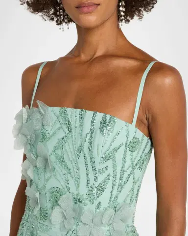 HELSI Lily Floral Beaded Fit & Flare Midi Dress | Thumbnail 5 HELSI Lily Floral Beaded Fit & Flare Midi Dress | Thumbnail 5
