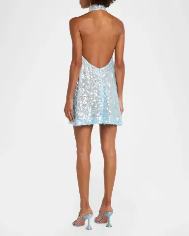 HELSI Megan Backless Sequin Halter Mini Dress | Thumbnail 3 HELSI Megan Backless Sequin Halter Mini Dress | Thumbnail 3