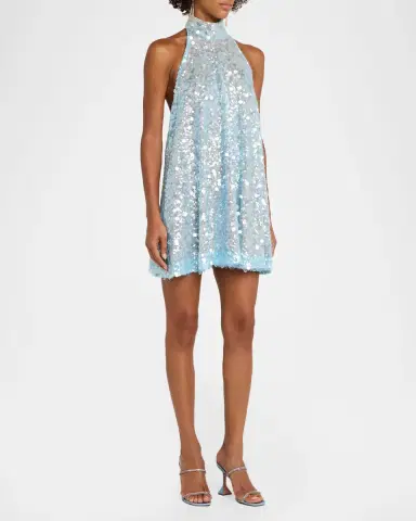 HELSI Megan Backless Sequin Halter Mini Dress | Thumbnail 4 HELSI Megan Backless Sequin Halter Mini Dress | Thumbnail 4
