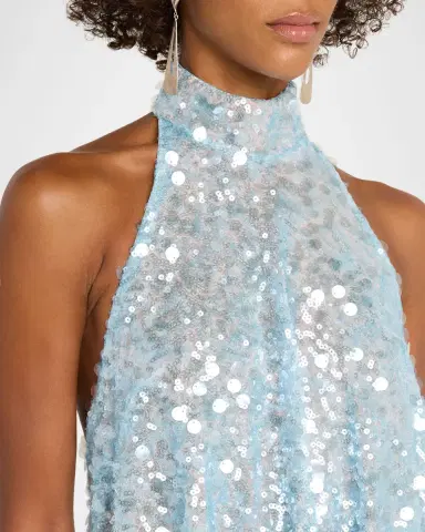 HELSI Megan Backless Sequin Halter Mini Dress | Thumbnail 5 HELSI Megan Backless Sequin Halter Mini Dress | Thumbnail 5