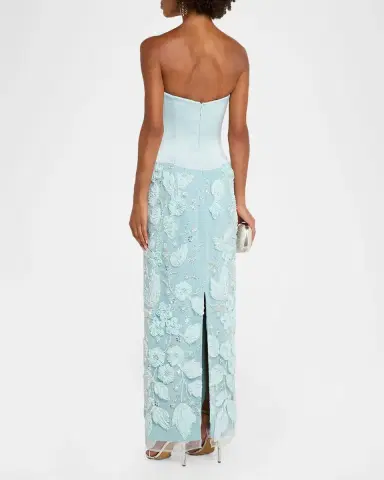 HELSI Julia Sweetheart Strapless Corset Floral Gown | Thumbnail 3 HELSI Julia Sweetheart Strapless Corset Floral Gown | Thumbnail 3