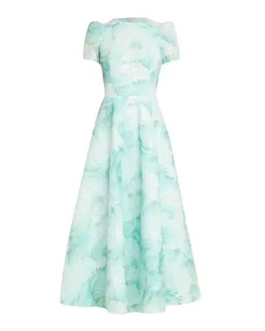 HELSI Eleanor Puff-Sleeve Fit & Flare Floral Gown | Thumbnail 1 HELSI Eleanor Puff-Sleeve Fit & Flare Floral Gown | Thumbnail 1