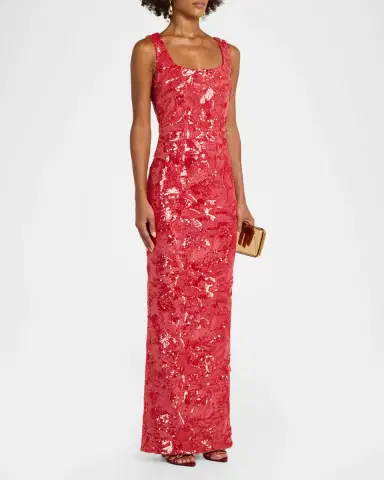 HELSI Iris Sequin Sleeveless Gown | Thumbnail 4 HELSI Iris Sequin Sleeveless Gown | Thumbnail 4