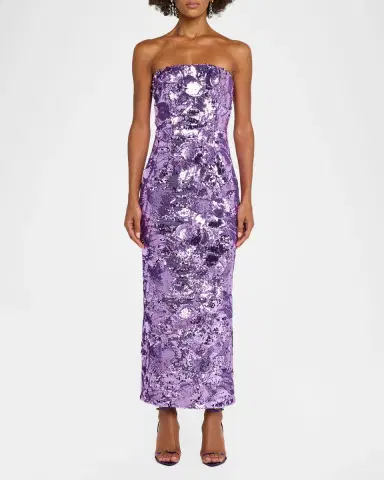 HELSI Leslie Strapless Sequin Column Gown | Thumbnail 2 HELSI Leslie Strapless Sequin Column Gown | Thumbnail 2