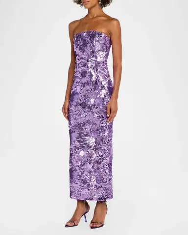 HELSI Leslie Strapless Sequin Column Gown | Thumbnail 4 HELSI Leslie Strapless Sequin Column Gown | Thumbnail 4