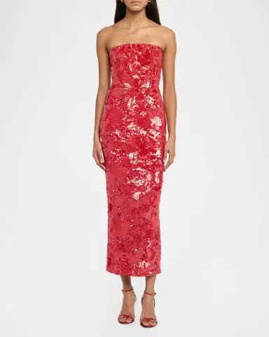 HELSI Leslie Strapless Sequin Column Gown | Thumbnail 2 HELSI Leslie Strapless Sequin Column Gown | Thumbnail 2