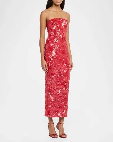 HELSI Leslie Strapless Sequin Column Gown | Thumbnail 4 HELSI Leslie Strapless Sequin Column Gown | Thumbnail 4