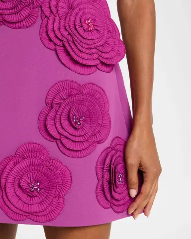 HELSI Gia Strapless Floral Applique Mini Dress | Thumbnail 5 HELSI Gia Strapless Floral Applique Mini Dress | Thumbnail 5
