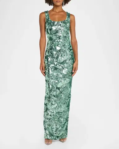 HELSI Iris Sequin Sleeveless Gown | Thumbnail 2 HELSI Iris Sequin Sleeveless Gown | Thumbnail 2