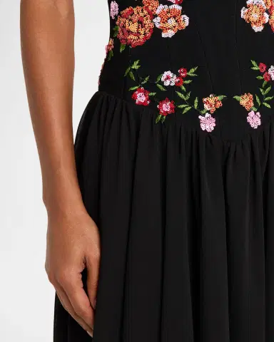 HELSI Caroline Floral Appliqué Strapless Corset Gown | Thumbnail 5 HELSI Caroline Floral Appliqué Strapless Corset Gown | Thumbnail 5