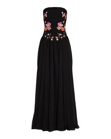 HELSI Caroline Floral Appliqué Strapless Corset Gown | Thumbnail 1 HELSI Caroline Floral Appliqué Strapless Corset Gown | Thumbnail 1