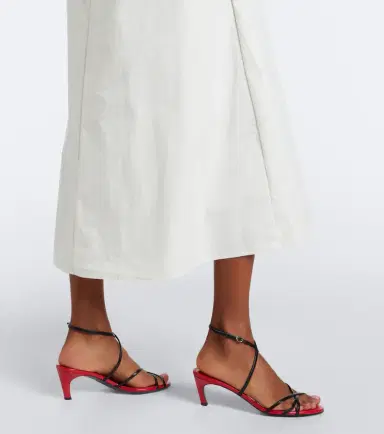 Proenza Schouler Reign ruffled cotton-blend midi dress | Thumbnail 3 Proenza Schouler Reign ruffled cotton-blend midi dress | Thumbnail 3