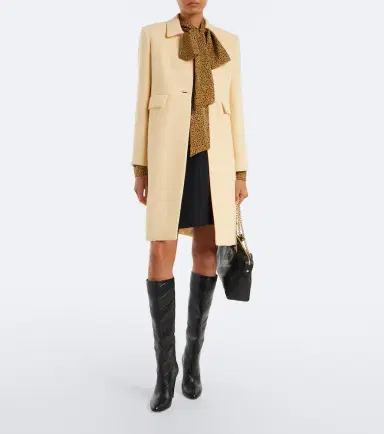 Valentino VGold virgin wool crêpe coat | Thumbnail 2 Valentino VGold virgin wool crêpe coat | Thumbnail 2