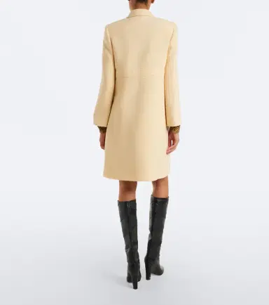 Valentino VGold virgin wool crêpe coat | Thumbnail 4 Valentino VGold virgin wool crêpe coat | Thumbnail 4