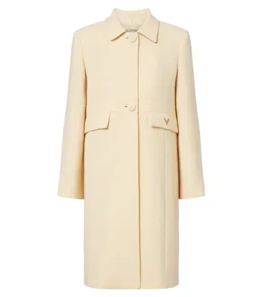 Valentino VGold virgin wool crêpe coat | Thumbnail 1 Valentino VGold virgin wool crêpe coat | Thumbnail 1