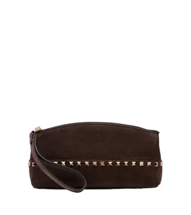 Valentino Garavani Rockstud Small suede pouch | Thumbnail 1 Valentino Garavani Rockstud Small suede pouch | Thumbnail 1