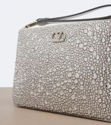 Valentino Garavani VLogo Swarovski-embellished leather pouch | Thumbnail 4 Valentino Garavani VLogo Swarovski-embellished leather pouch | Thumbnail 4