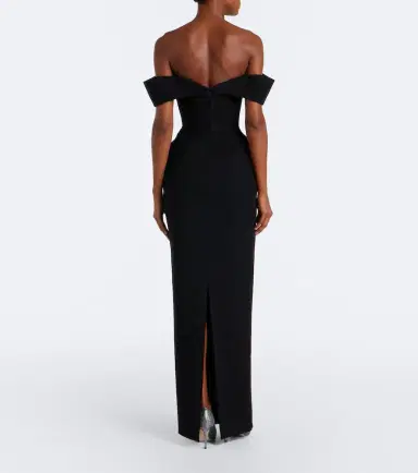 Rachel Gilbert Oscar off-shoulder crêpe corset gown | Thumbnail 2 Rachel Gilbert Oscar off-shoulder crêpe corset gown | Thumbnail 2