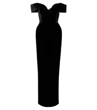 Rachel Gilbert Ryn off-shoulder velvet corset gown | Thumbnail 1 Rachel Gilbert Ryn off-shoulder velvet corset gown | Thumbnail 1