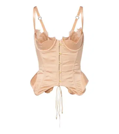 Maria Lucia Hohan Larya lace-trimmed silk-blend corset | Thumbnail 1 Maria Lucia Hohan Larya lace-trimmed silk-blend corset | Thumbnail 1