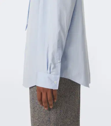 Dries Van Noten Cotton poplin shirt with tie | Thumbnail 3 Dries Van Noten Cotton poplin shirt with tie | Thumbnail 3