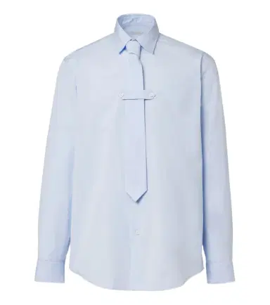 Dries Van Noten Cotton poplin shirt with tie | Thumbnail 1 Dries Van Noten Cotton poplin shirt with tie | Thumbnail 1