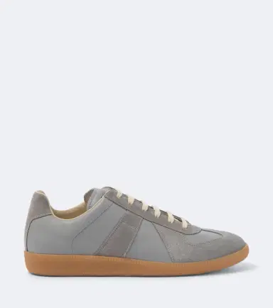 Maison Margiela Replica suede-trimmed leather sneakers | Thumbnail 4 Maison Margiela Replica suede-trimmed leather sneakers | Thumbnail 4