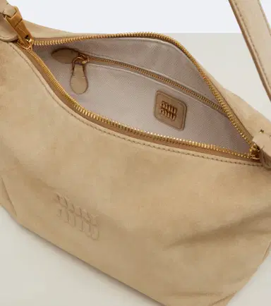 Miu Miu Spirit Small suede shoulder bag | Thumbnail 2 Miu Miu Spirit Small suede shoulder bag | Thumbnail 2